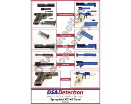 Springfield XD-40 Pistol X-Ray Poster | DSA Detection Part Number EPS1022